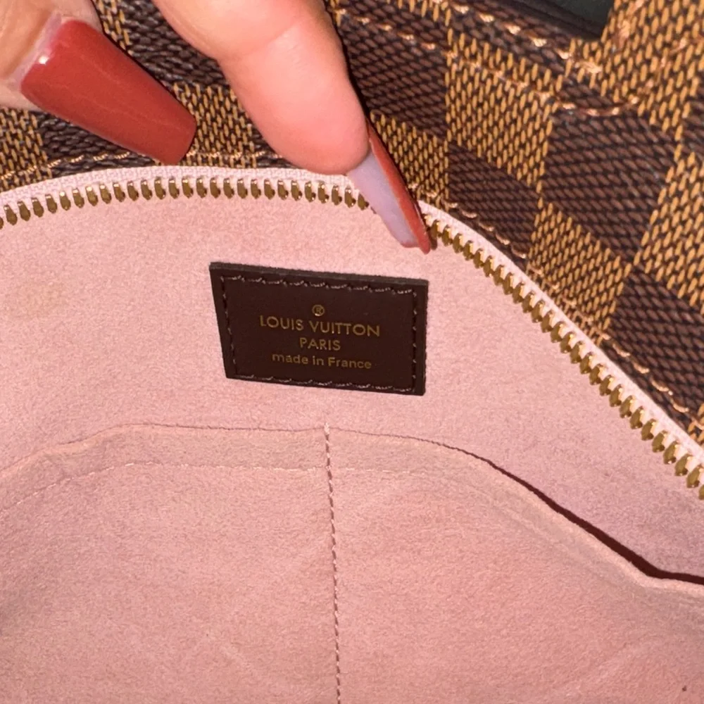 Louis Vuitton Jersey Brown Damier Tote with Pink - Picture 11 of 11
